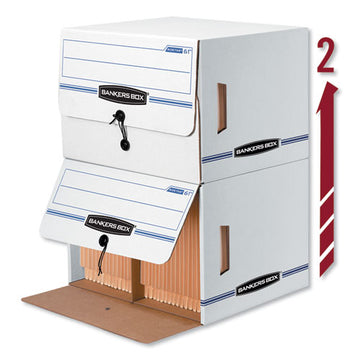 Bankers Box® Side-tab Storage Boxes, Letter Files, White-blue, 12-carton freeshipping - TVN Wholesale